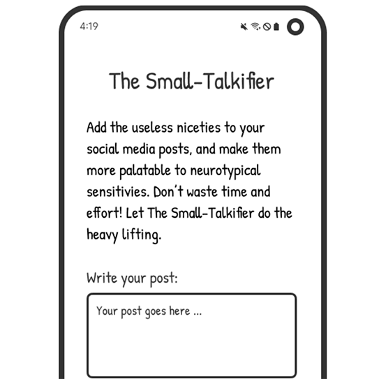 Image of the Small-Talkifier design concept